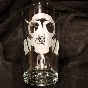 Personally hand etched glass...